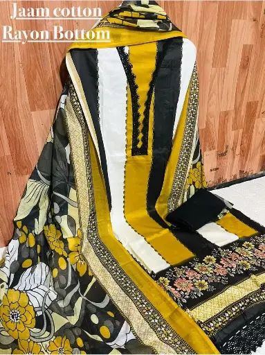 Karachi Print with Neck lace border